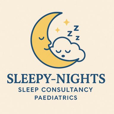 Moon and Cloud logo with stars