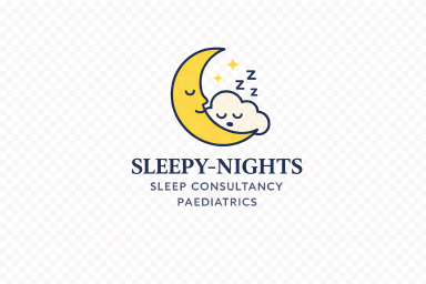 Moon and Cloud logo with stars